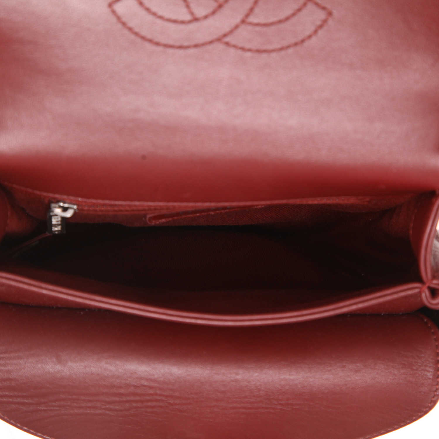 Borsa a tracolla Chanel   in pelle bordeaux - Detail D3