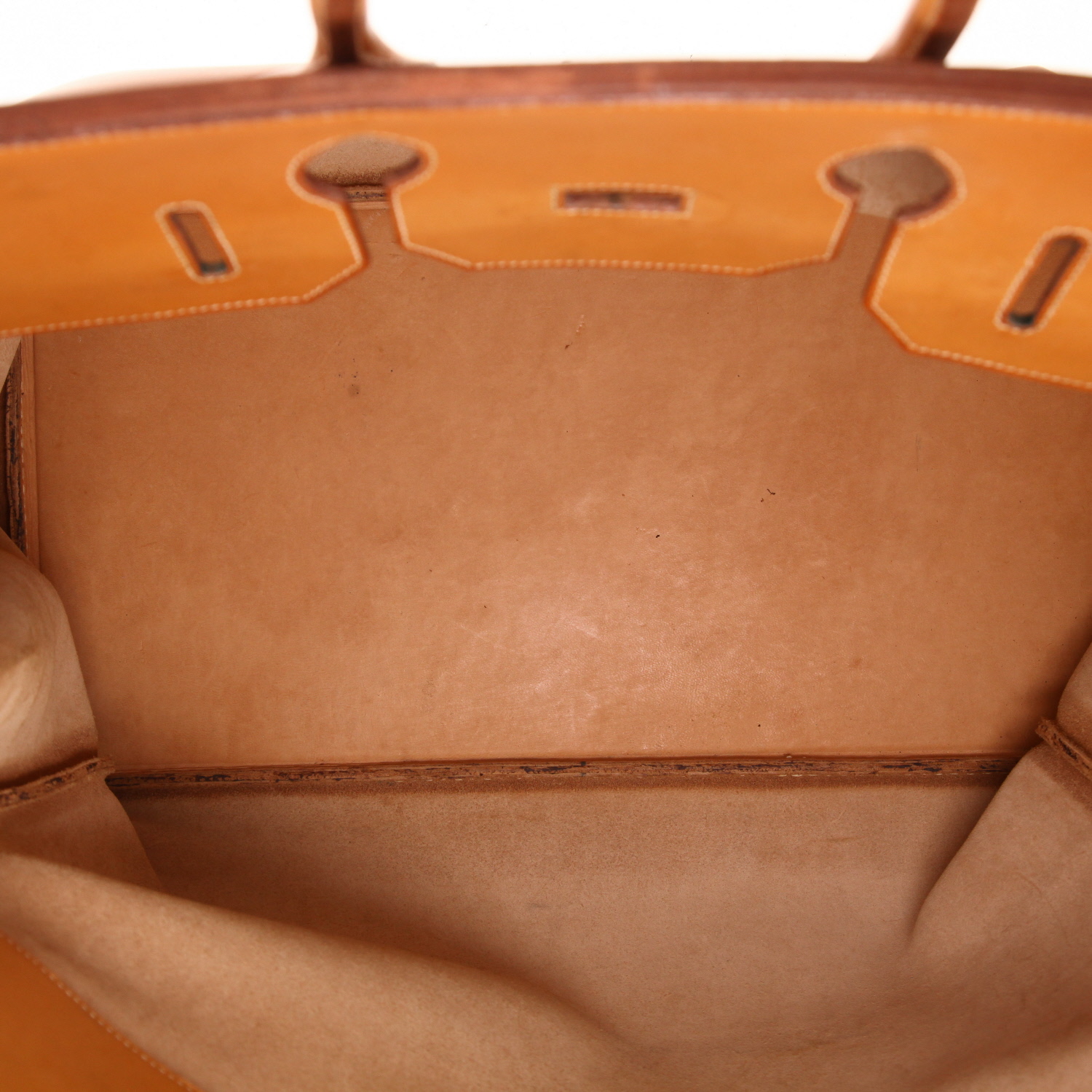 Bolsa de viaje Hermès  Haut à Courroies en cuero natural - Detail D3
