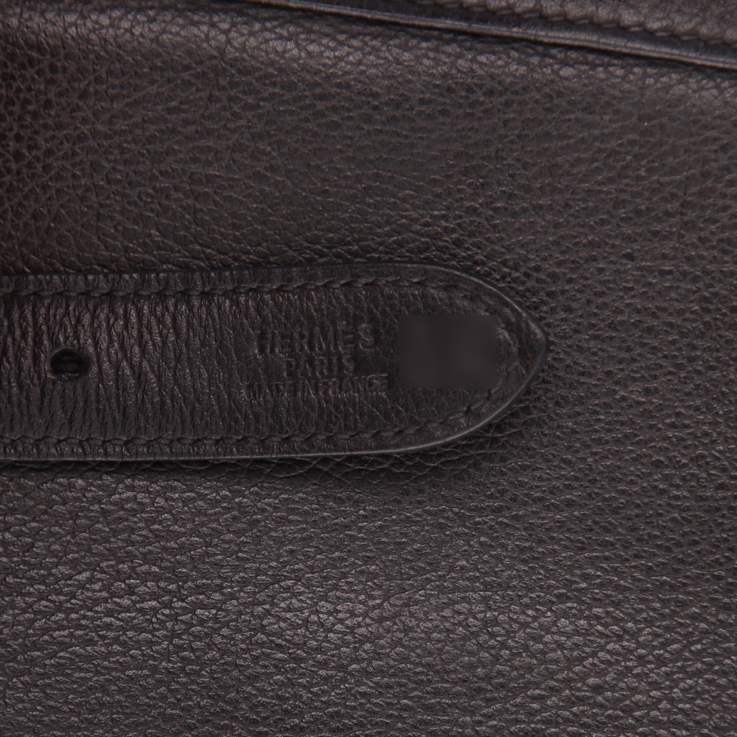 Bolso de mano Hermès  Trim en cuero Evercolor negro - Detail D2