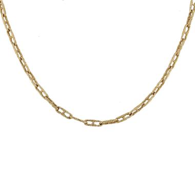 Cadena larga Vintage de oro amarillo