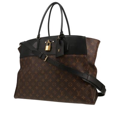 Bolso de fin de semana Louis Vuitton  City Steamer en lona Monogram marrón y cuero negro