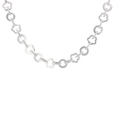 Collier Chanel Camelia en or blanc