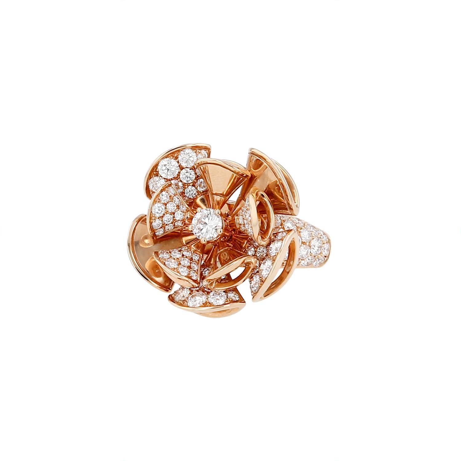 Bague Bulgari Divas’ Dream Or Rose Diamants Occasion Bague Bulgari Divas’ Dream Or Rose Diamants Occasion