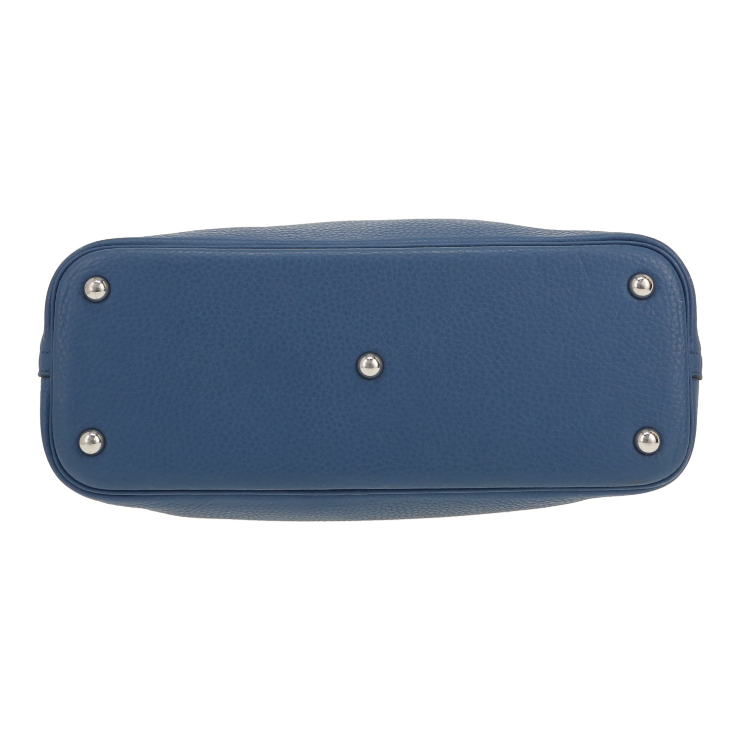 Bolso de mano Hermès  Bolide 31 cm en cuero togo azul - Detail D1