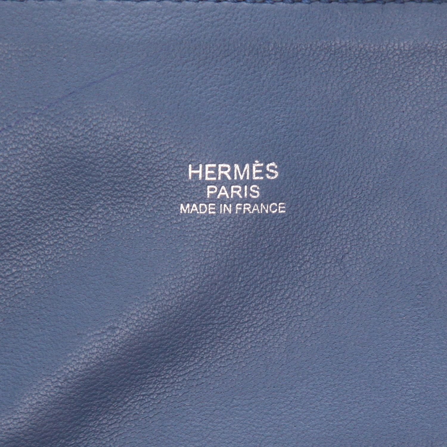 Borsa Hermès  Bolide 31 cm in pelle togo blu - Detail D2
