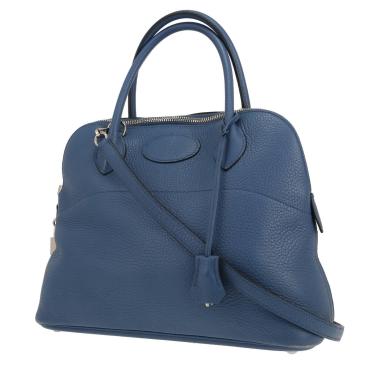 Borsa Hermès  Bolide 30 cm in pelle togo blu
