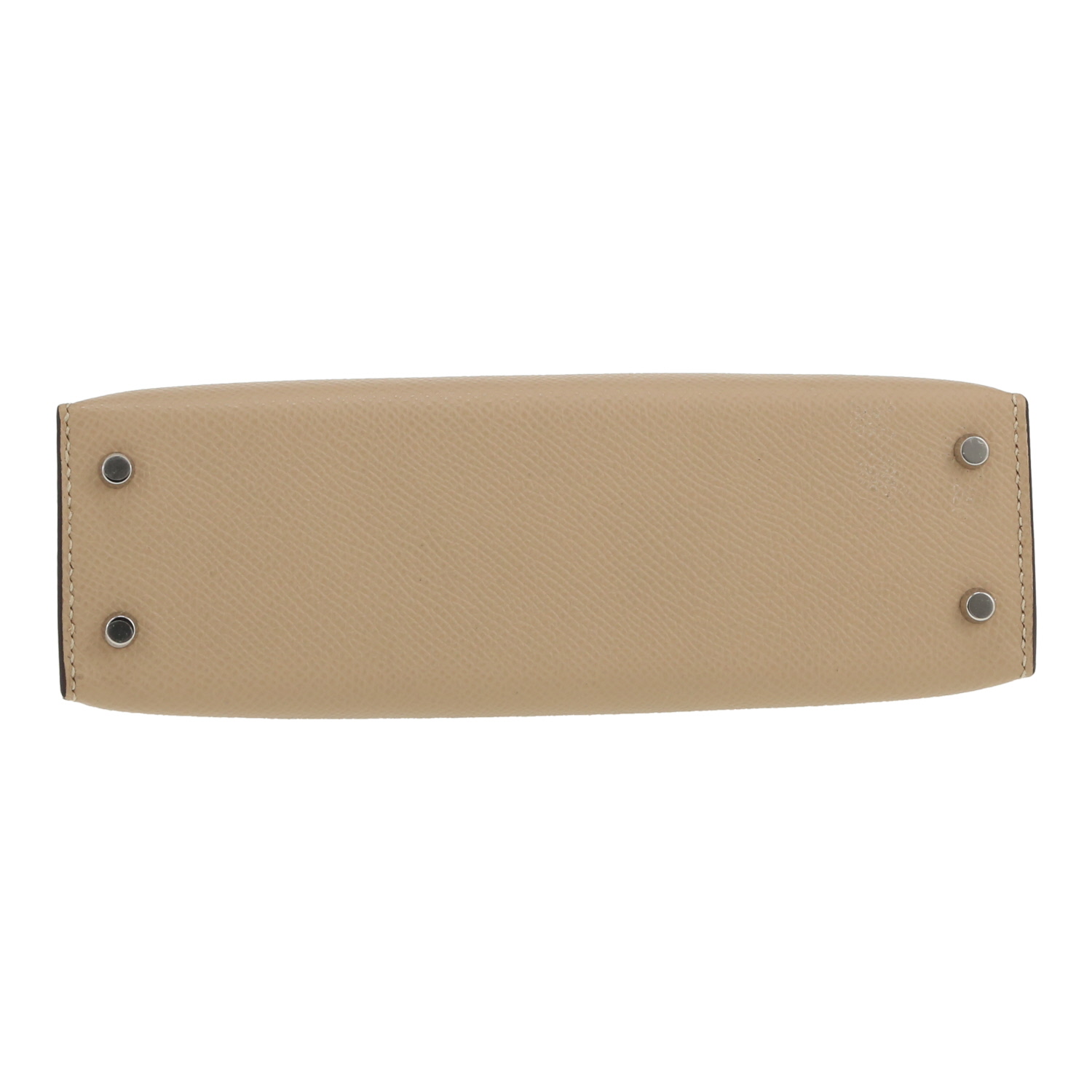 Borsa a tracolla Hermès  Kelly 20 cm in pelle Epsom Trench Craie e etoupe - Detail D1