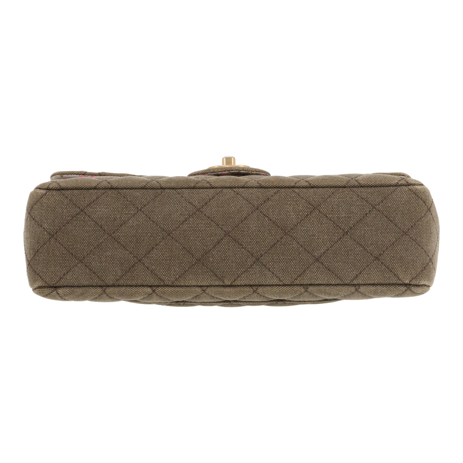 Chanel Timeless Classic handbag in khaki-green canvas - Detail D1