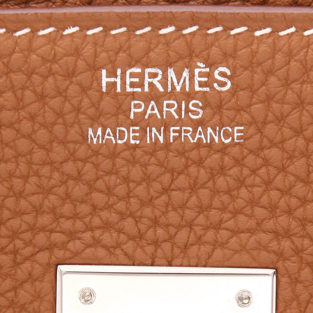 Borsa Hermès  Birkin 35 cm in pelle togo gold - Detail D2