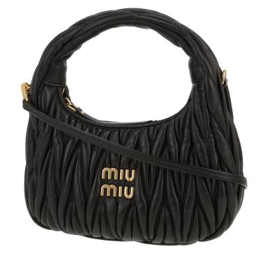Bolso bandolera Miu Miu  Wander en cuero acolchado negro