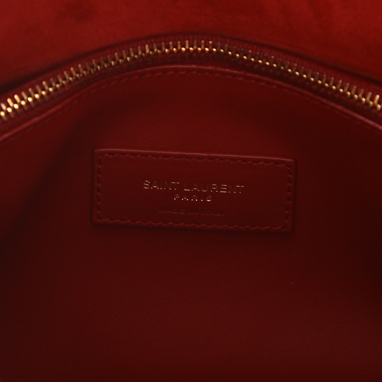Sac à main Saint Laurent  5 à 7 petit modèle  en cuir rouge - Detail D2
