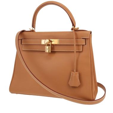 Borsa Hermès  Kelly 28 cm in pelle Courchevel gold
