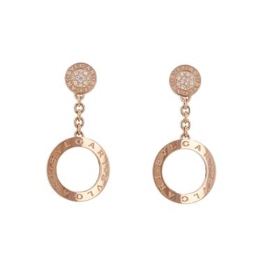 Orecchini Bulgari Bulgari Bulgari in oro rosa e diamanti