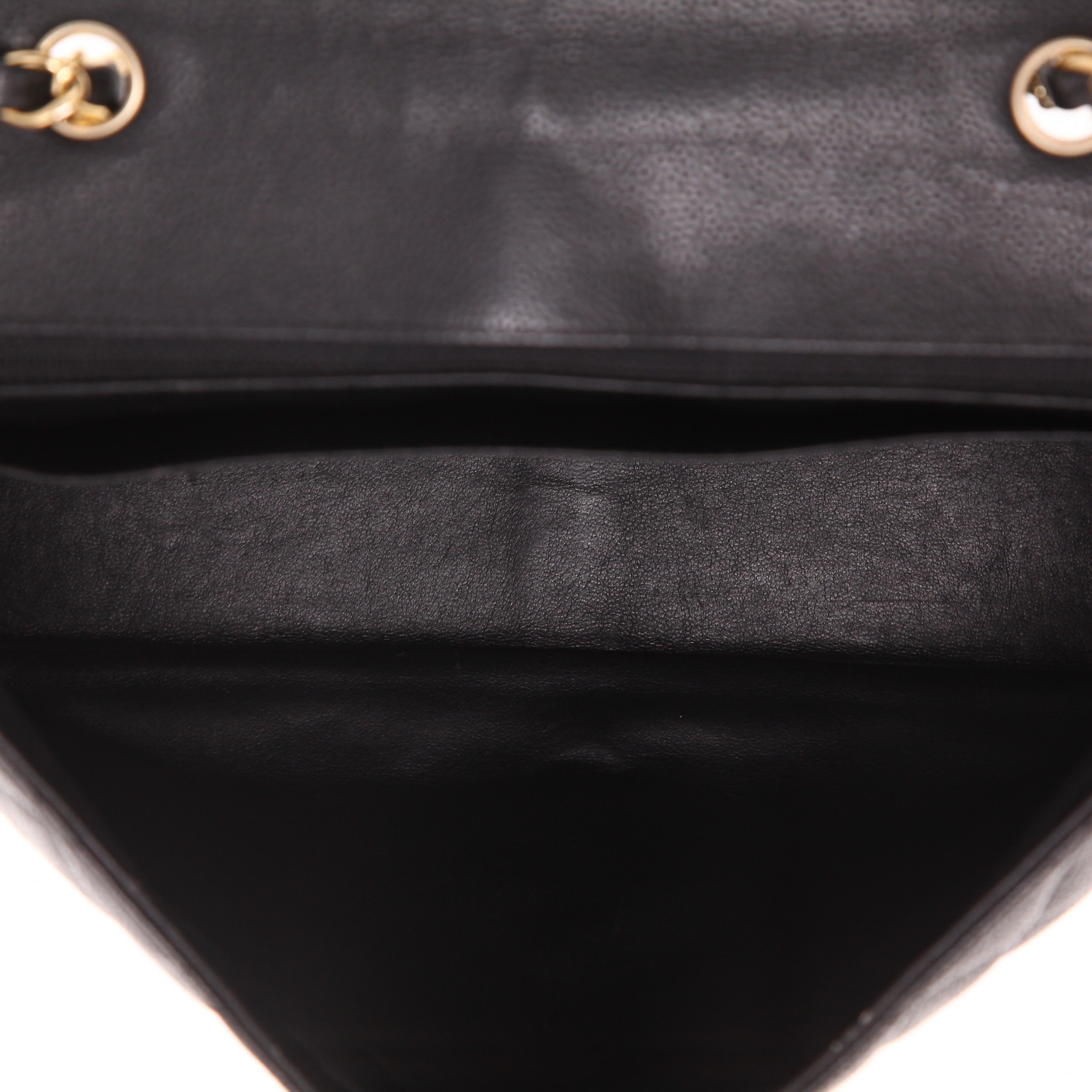 Sac bandoulière Chanel  Timeless Jumbo en cuir grainé matelassé noir - Detail D3