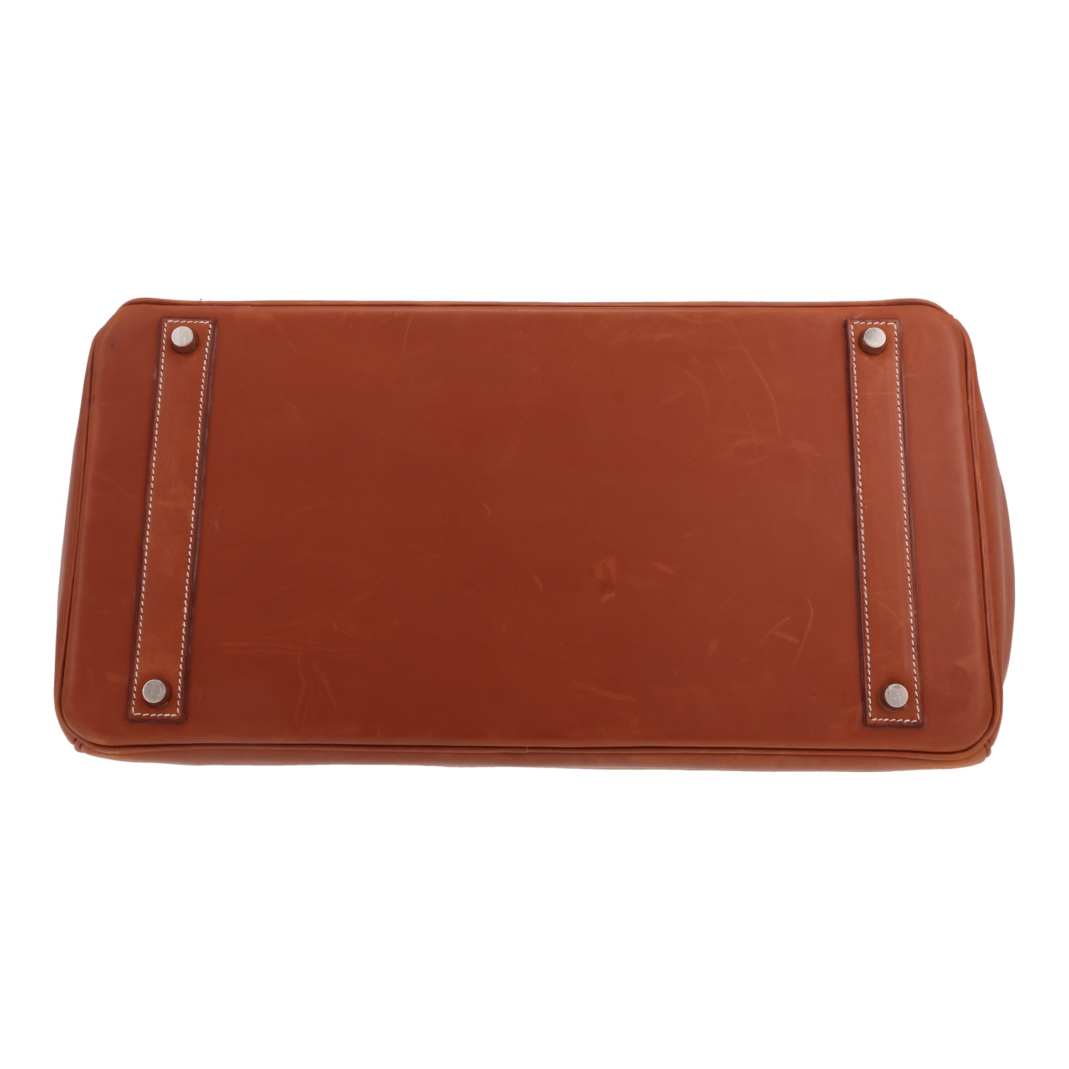 Borsa Hermès  Birkin 40 cm in pelle Barenia terra di Siena bruciata - Detail D1