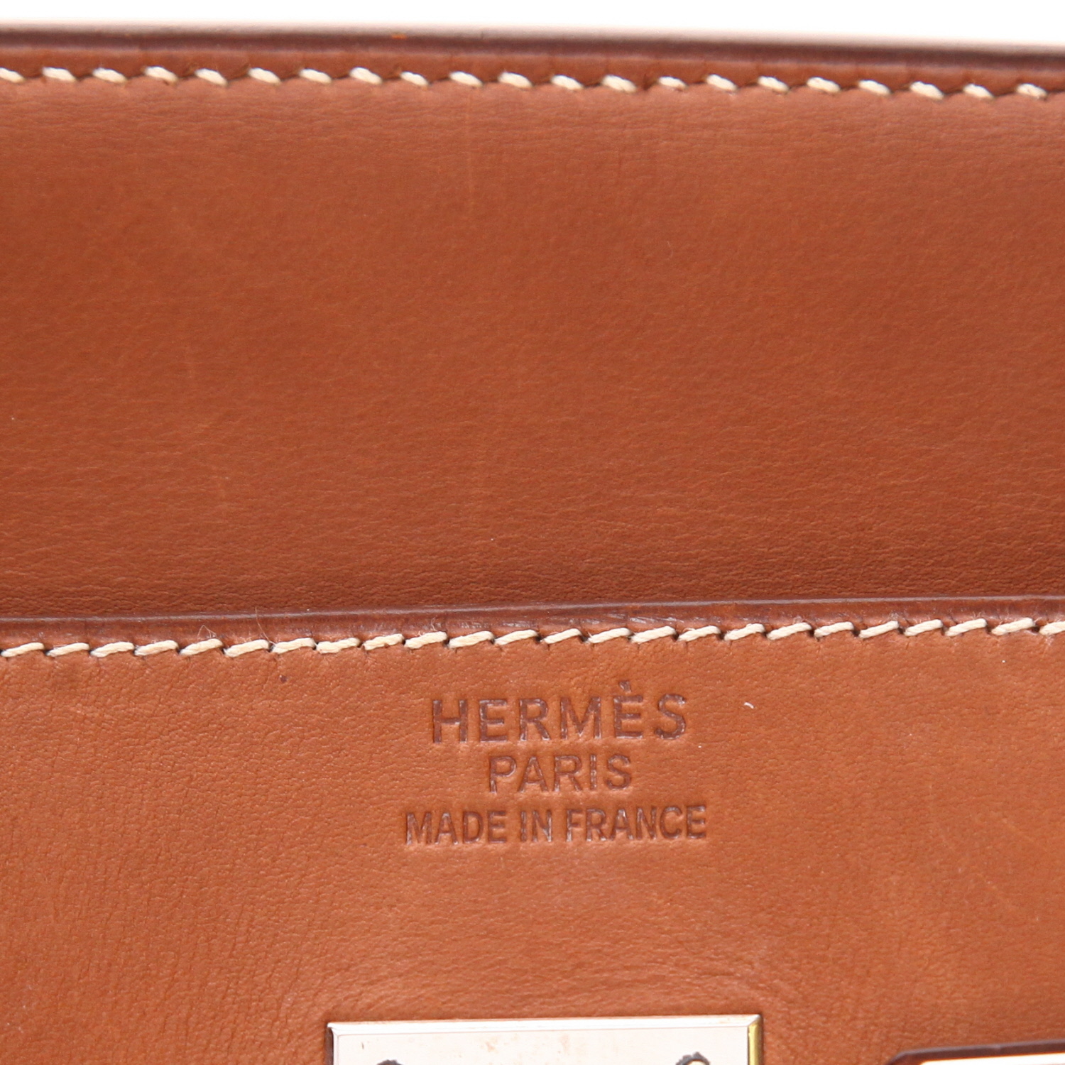 Borsa Hermès  Birkin 40 cm in pelle Barenia terra di Siena bruciata - Detail D2