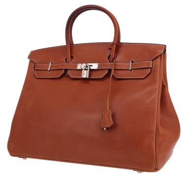 Sac à main Hermès  Birkin 40 cm en cuir Barénia fauve