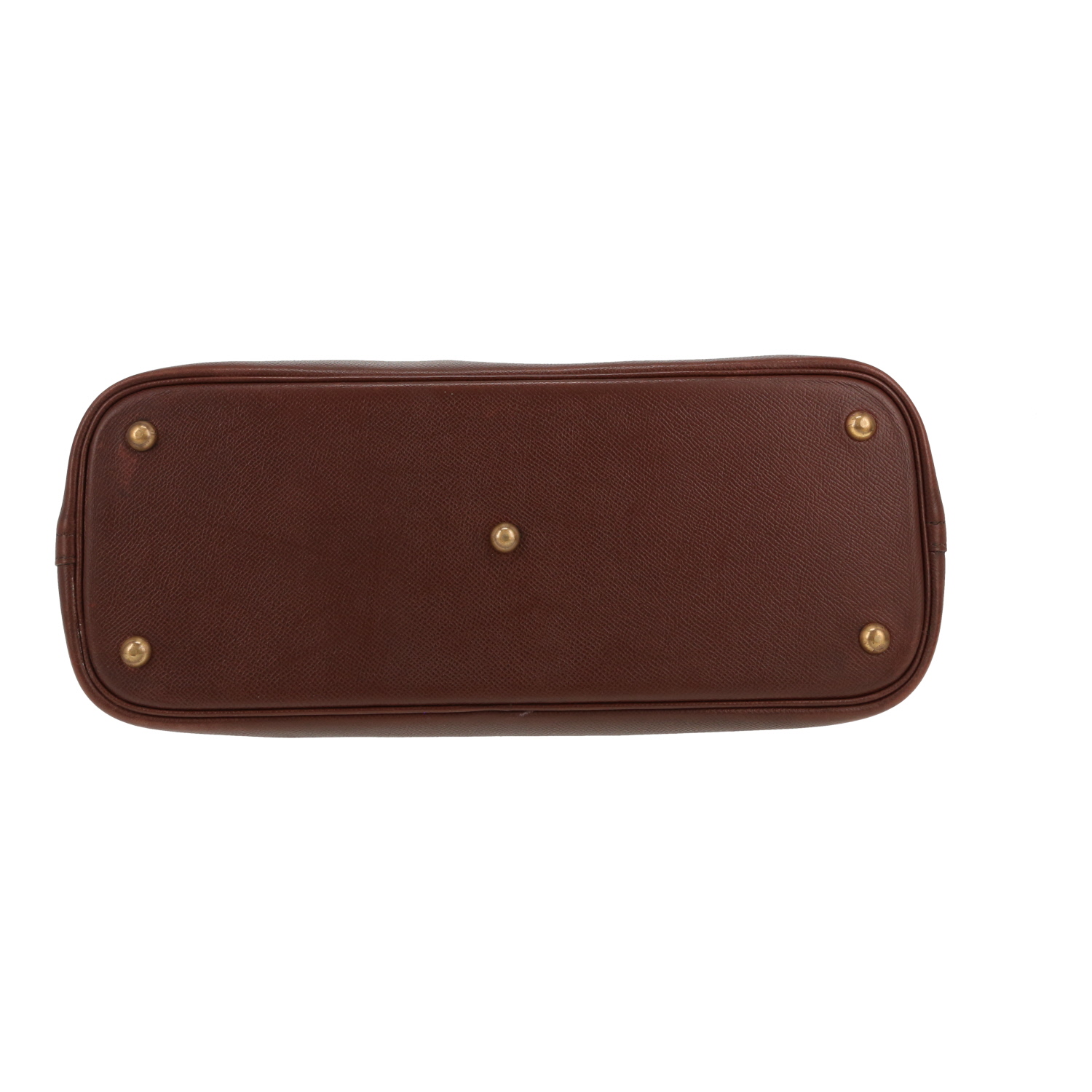 Hermès  Bolide 35 cm handbag  in brown Courchevel leather - Detail D1