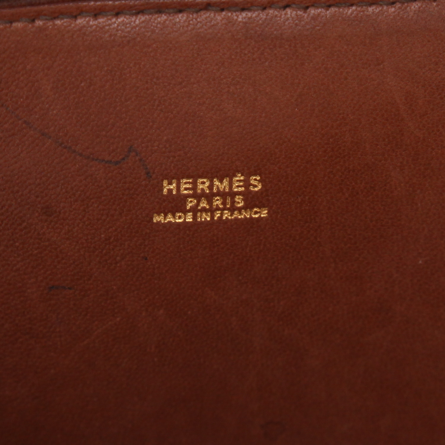 Bolso de mano Hermès  Bolide 35 cm en cuero Courchevel marrón - Detail D2