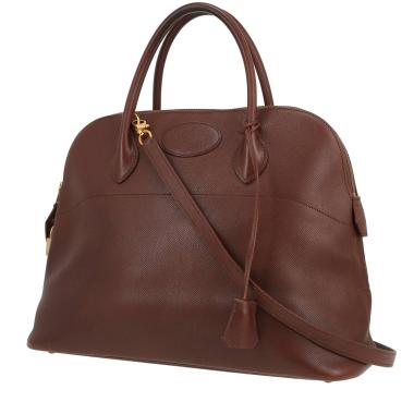 Hermès  Bolide 35 cm handbag  in brown Courchevel leather
