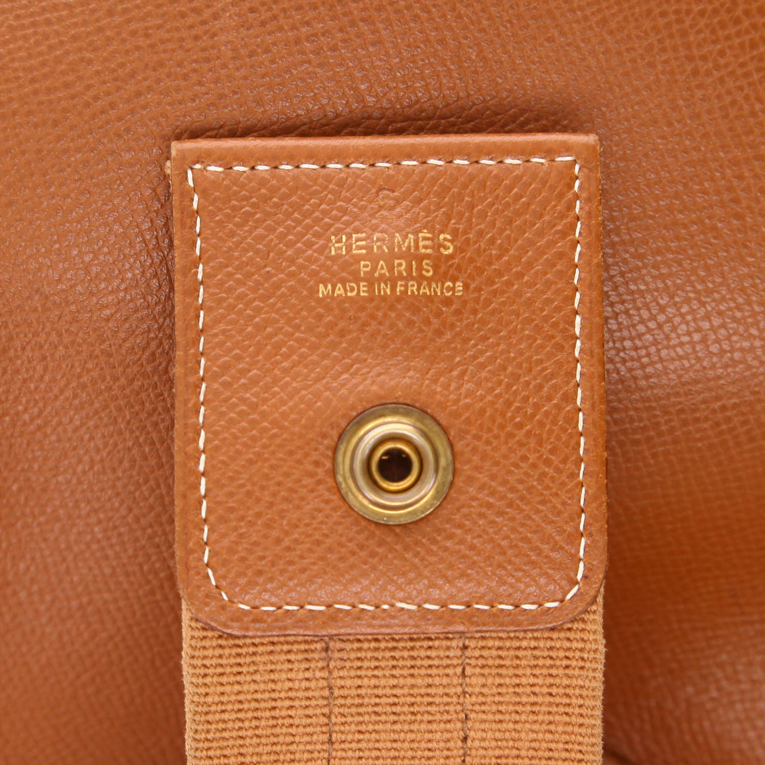 Borsa Hermès Tsako in pelle Courchevel Gold - Detail D2