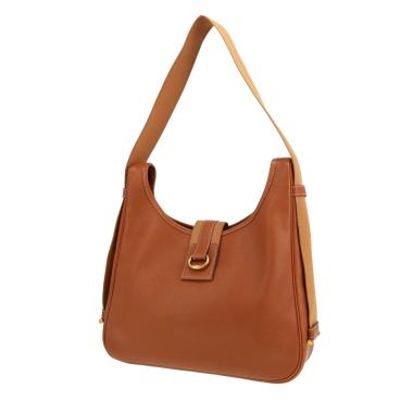 Sac à main Hermès  Tsako en cuir Courchevel gold
