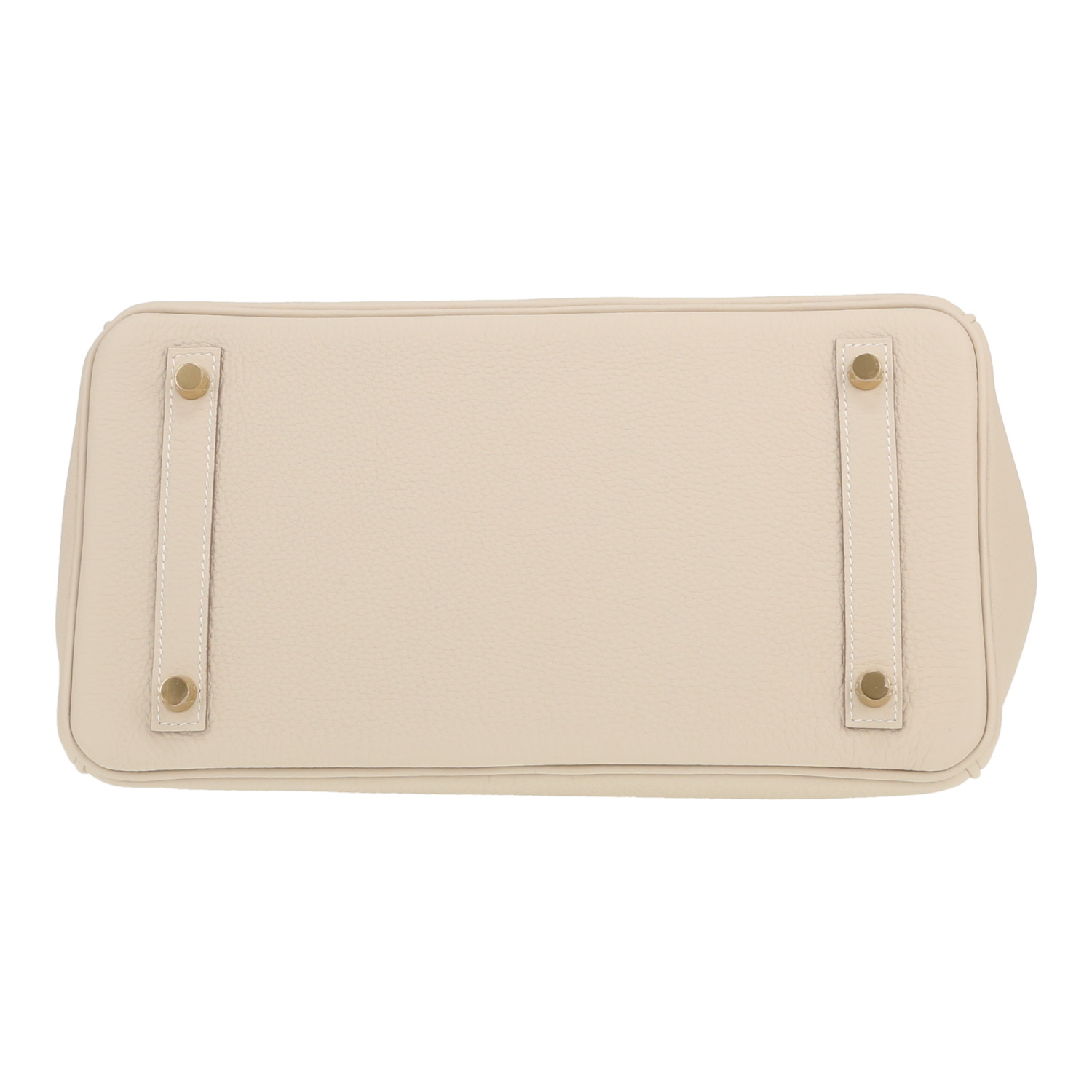 Bolso de mano Hermès  Birkin 30 cm en cuero togo Craie - Detail D1