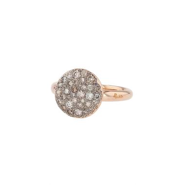 Pomellato Sabbia ring in pink gold and diamonds