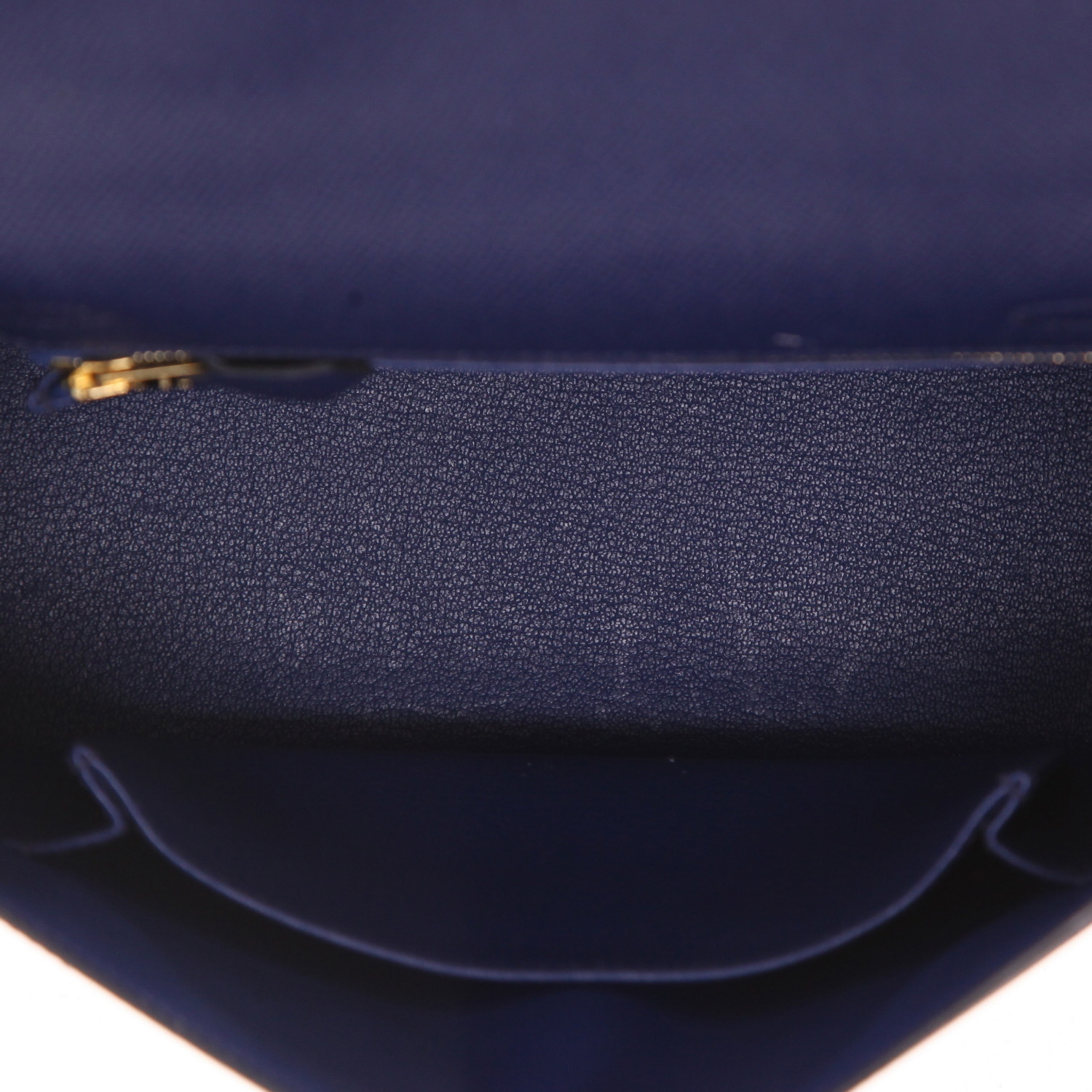 Sac à main Hermès  Kelly 25 cm en cuir epsom Bleu Saphir - Detail D3