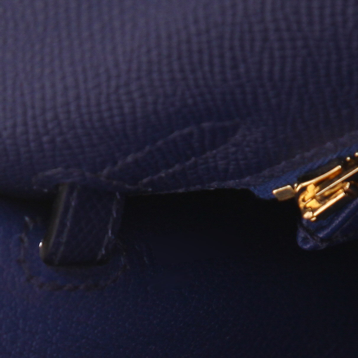 Borsa Hermès  Kelly 25 cm in pelle Epsom blu Zaffiro - Detail D4