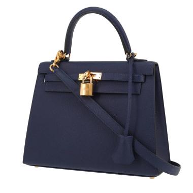 Hermès  Kelly 25 cm handbag  in Sapphire Blue epsom leather