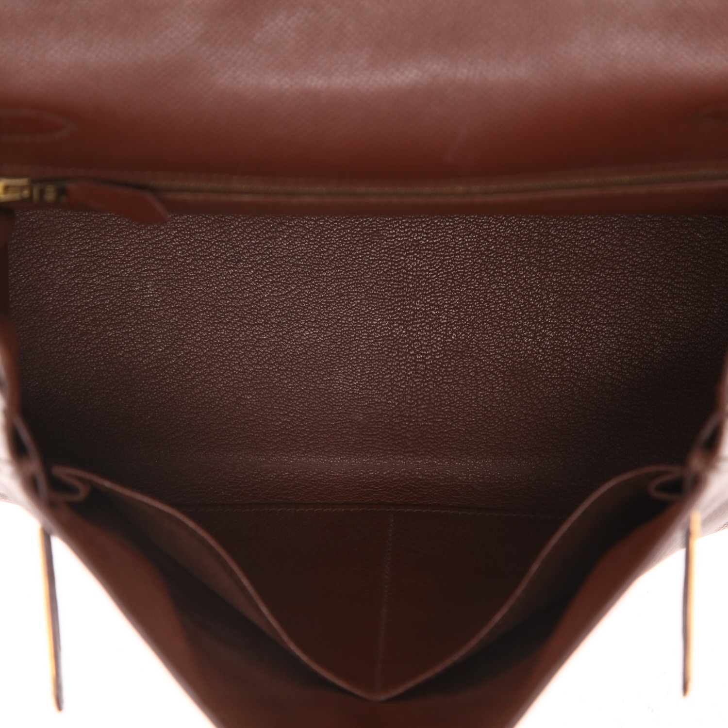 Sac à main Hermès  Kelly 28 cm en cuir Courchevel marron - Detail D3