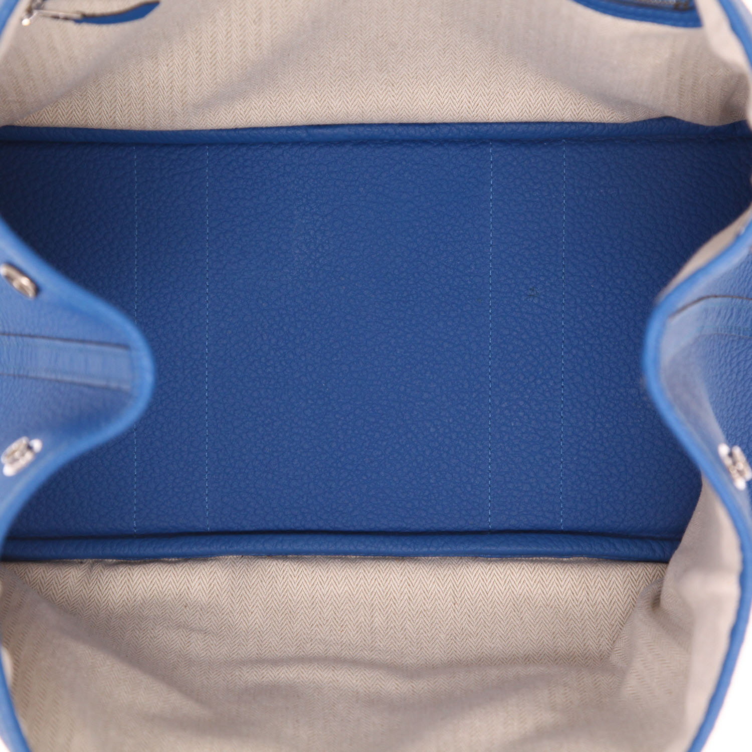 Shopping bag Hermès  Garden in pelle togo Bleu Zellige - Detail D3