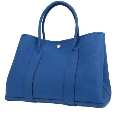 Hermès  Garden shopping bag  in Bleu Zellige togo leather