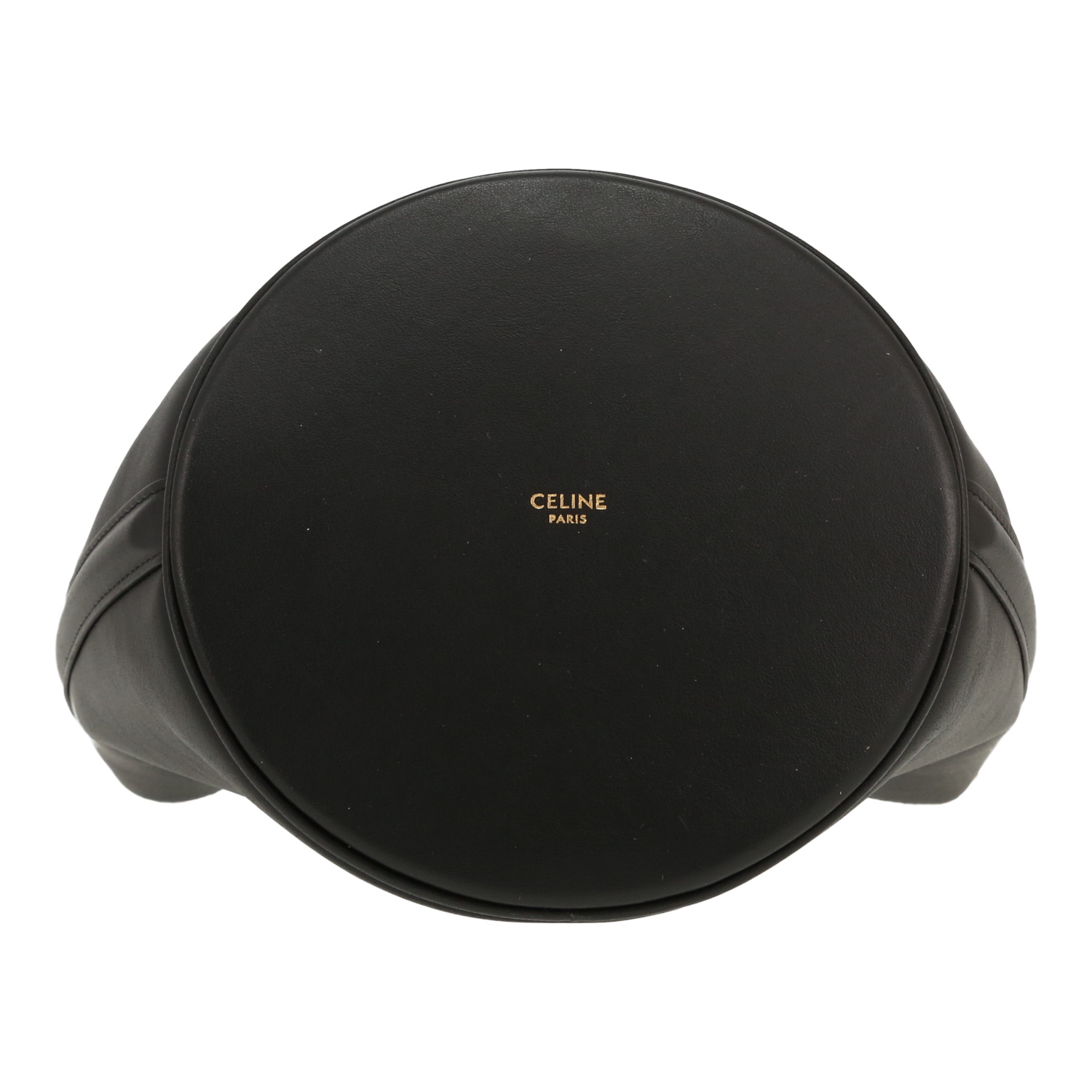 Celine  Seau 16 small model  shoulder bag  in black leather - Detail D1