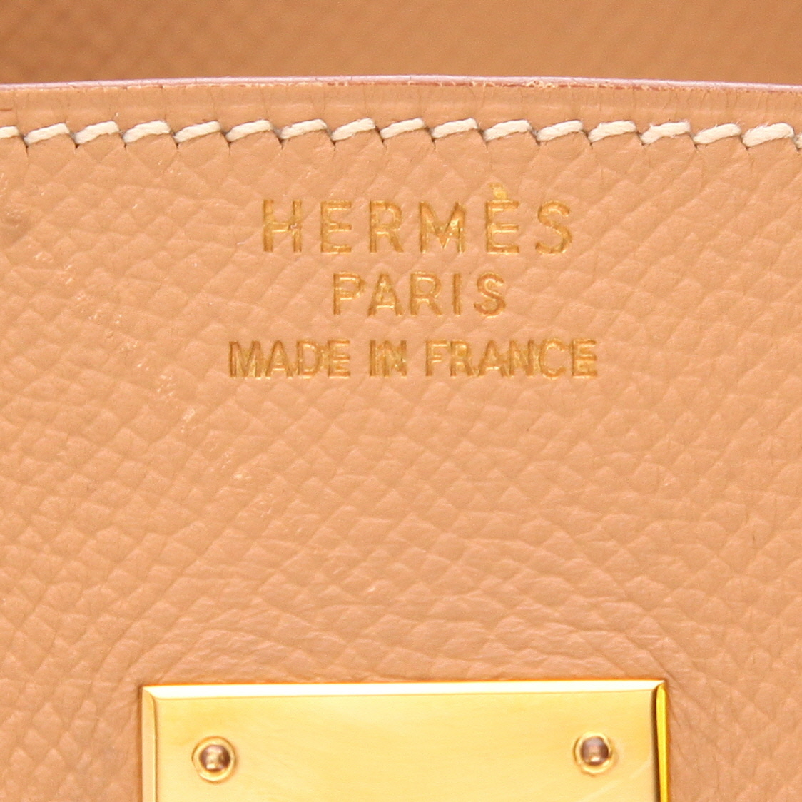 Sac à main Hermès  Birkin 35 cm en cuir Courchevel marron - Detail D2