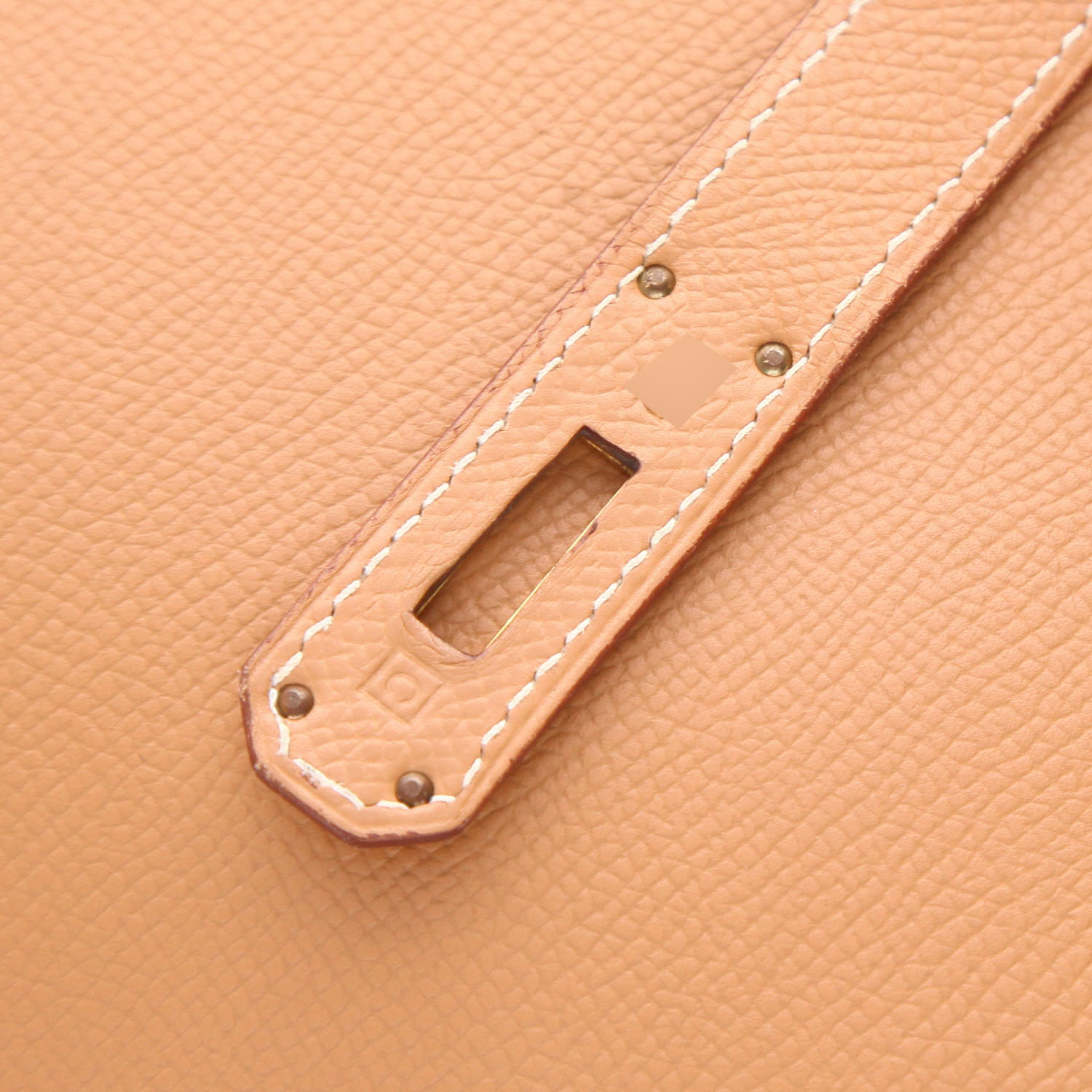 Bolso Hermès Birkin de 35 cm, de piel Courchevel marrón - Detail D4