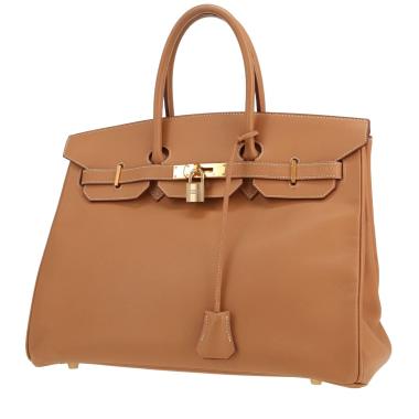 Sac à main Hermès  Birkin 35 cm en cuir Courchevel marron