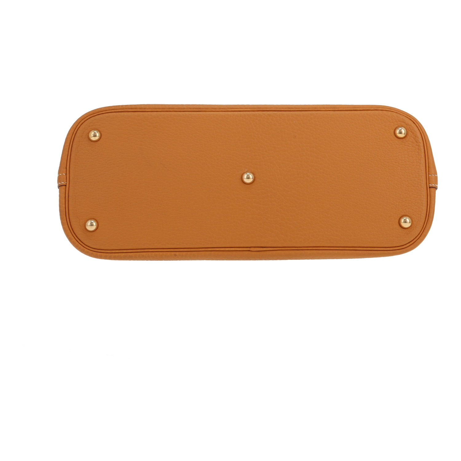 Bolso de mano Hermès Bolide de 35 cm en piel Fjord Gold - Detail D1
