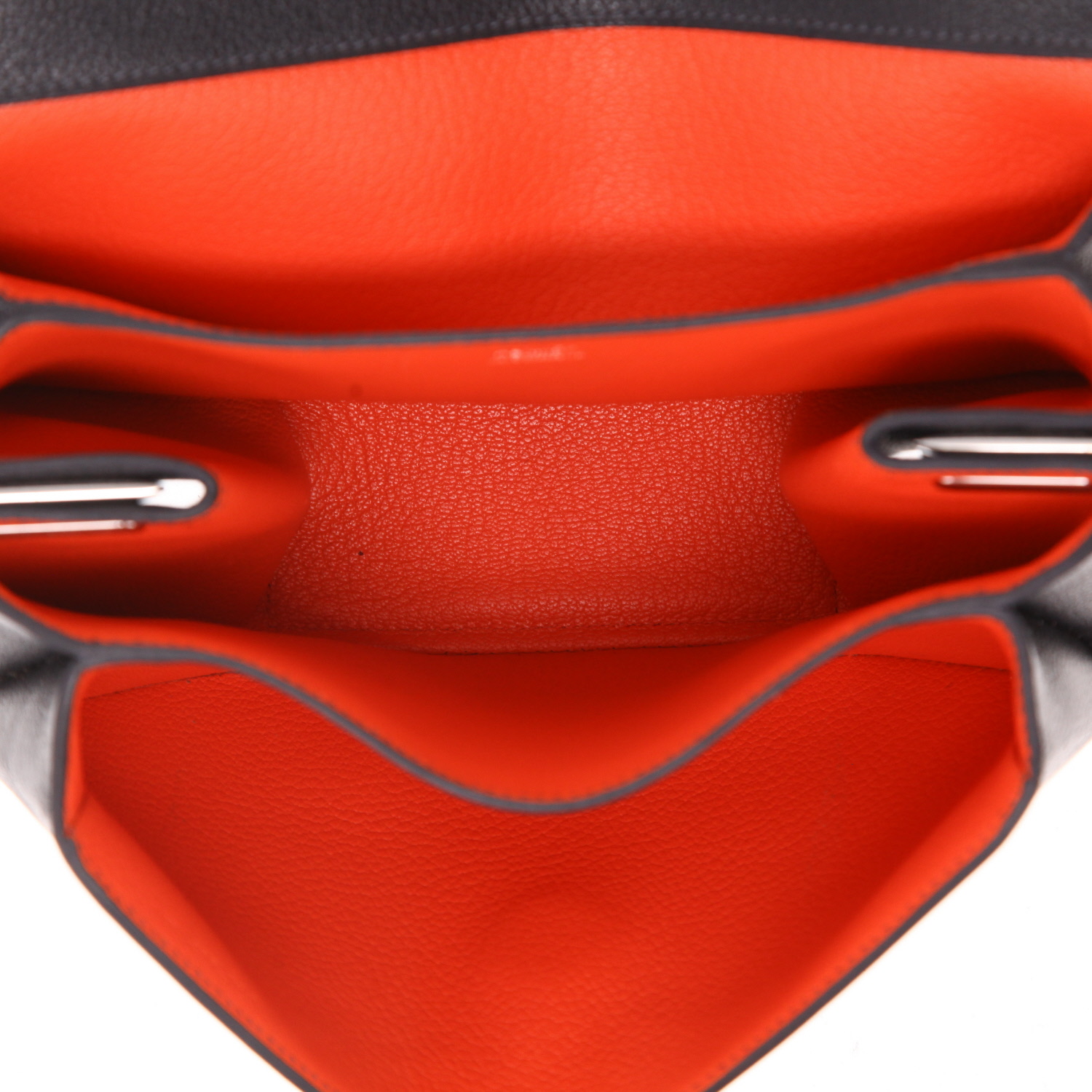 Bolso bandolera Hermès  Opli en cuero azul marino - Detail D3