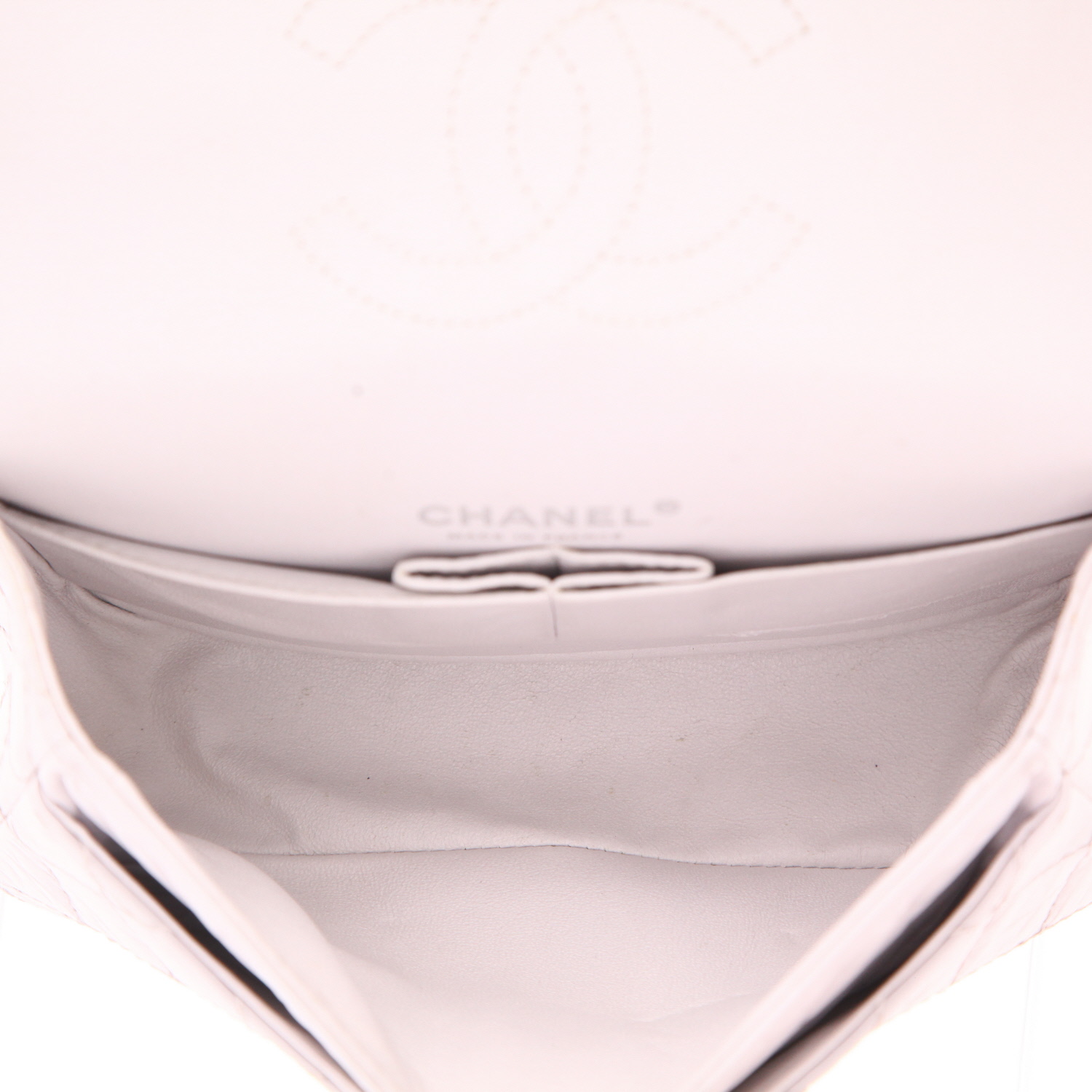 Bolso bandolera Chanel  Timeless Mini en cuero acolchado color rosa claro - Detail D3