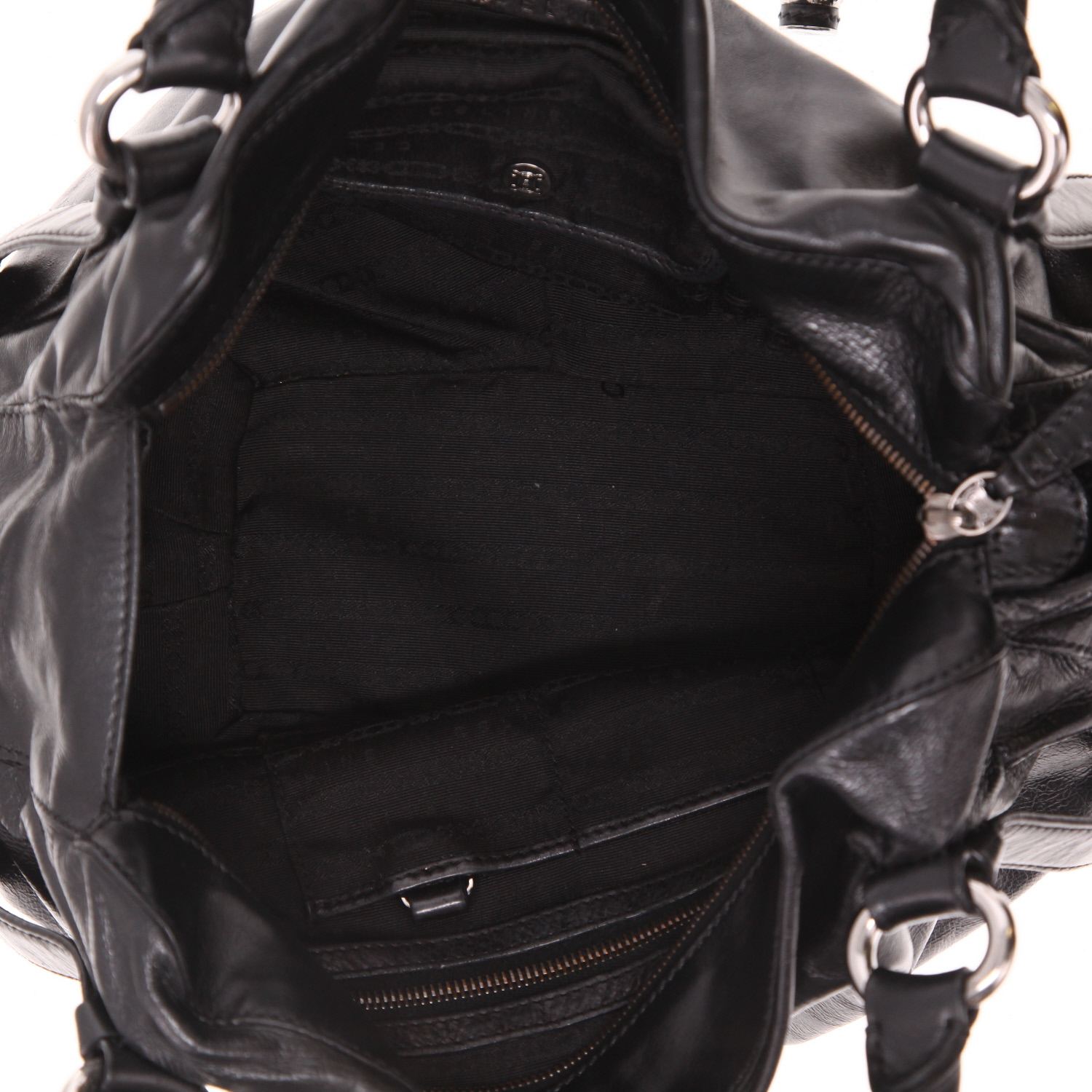 Sac porté épaule ou main Celine  Vintage en cuir noir - Detail D3