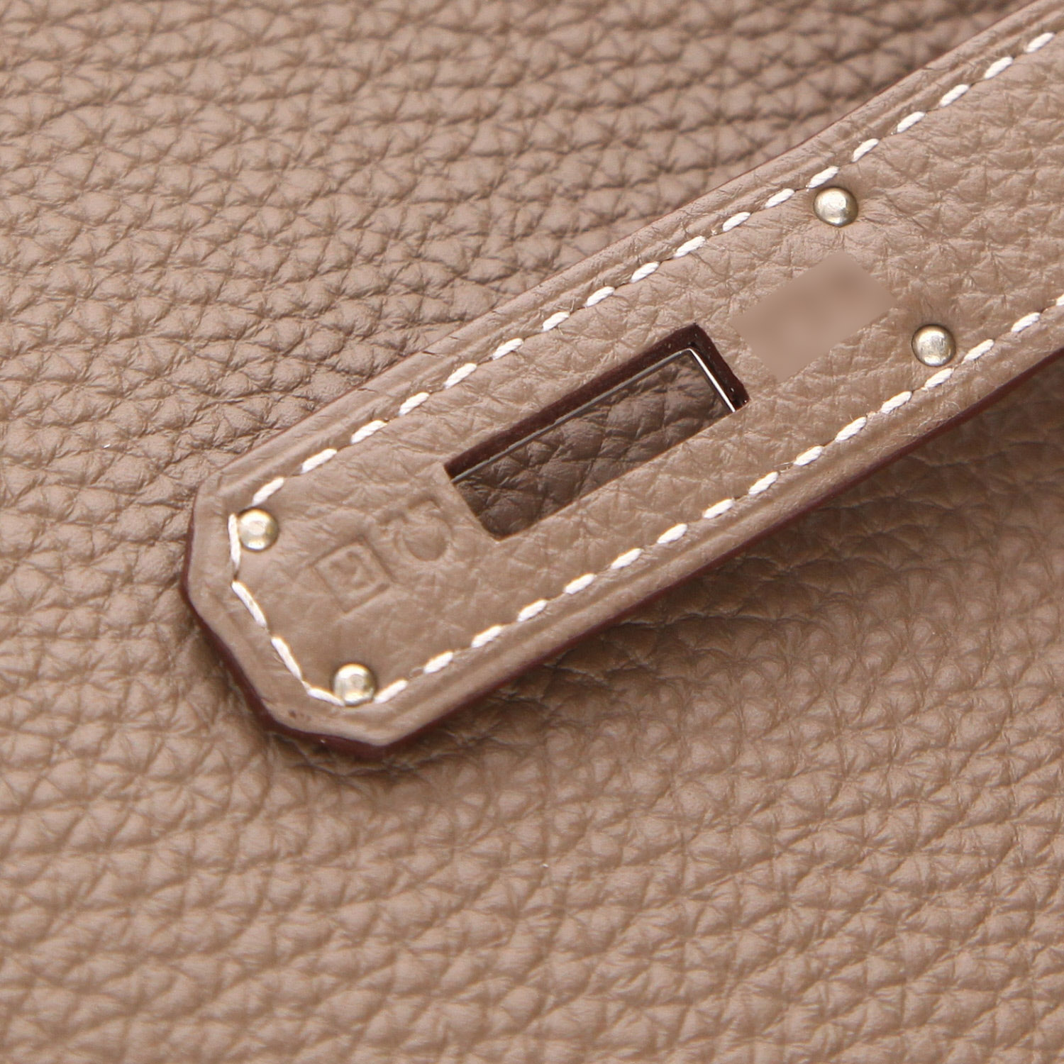 Borsa Hermès  Birkin 35 cm in pelle togo etoupe - Detail D4
