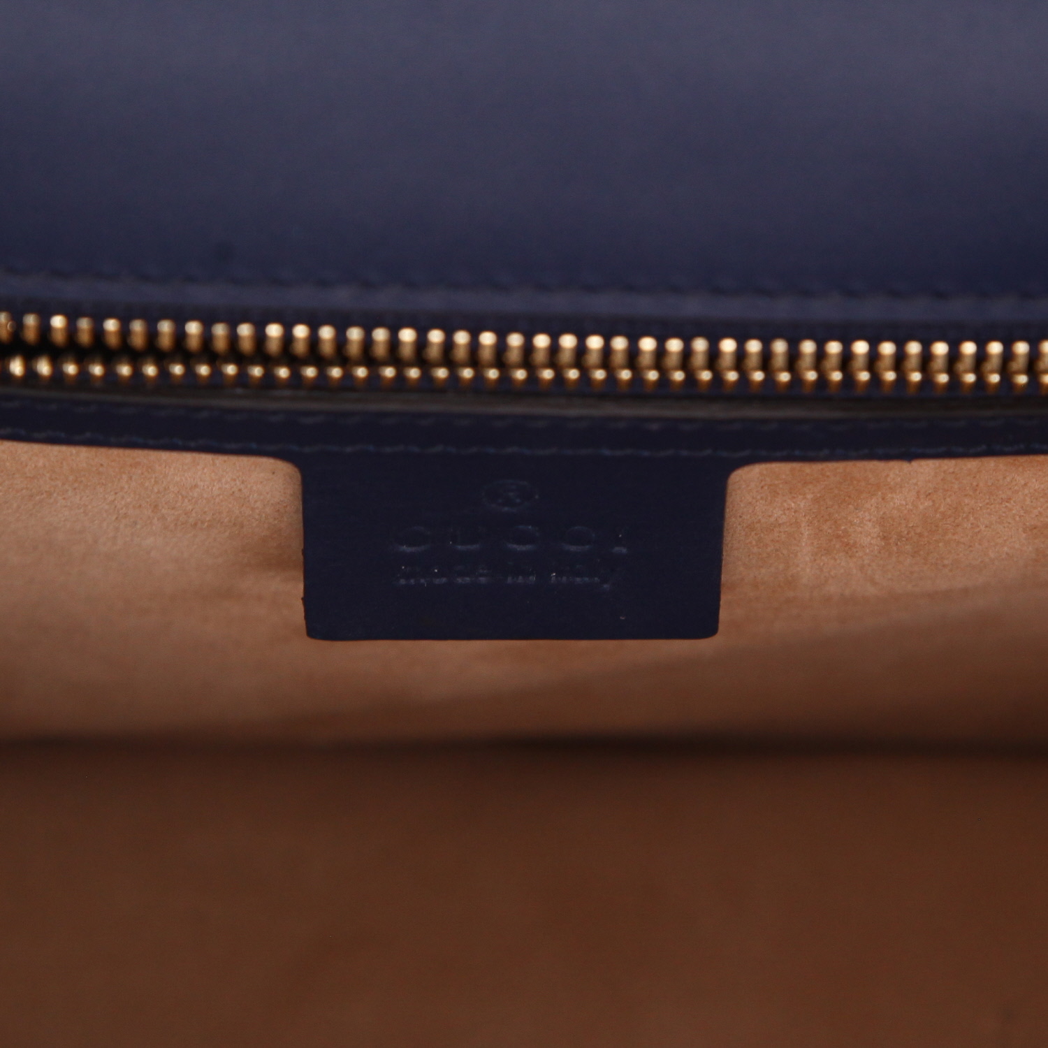 Borsa Gucci  Sylvie in pelle blu - Detail D2