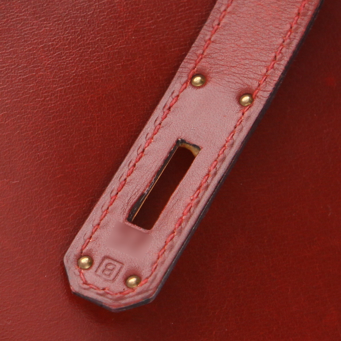 Sac à main Hermès  Kelly 35 cm en cuir box rouge H - Detail D4