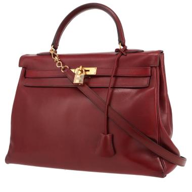 Bolso Hermès Kelly de 35 cm en piel roja «box» H