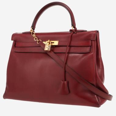 Sac à main Hermès  Kelly 35 cm en cuir box rouge H