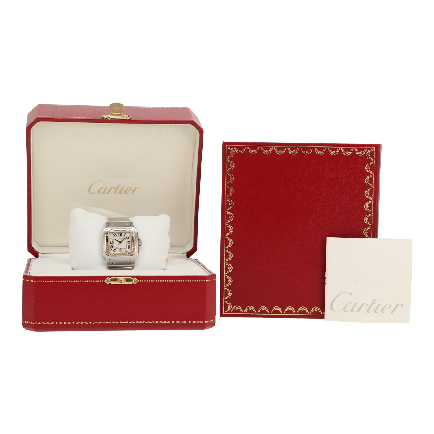 Cartier Santos Galbée  in gold and stainless steel Ref: Cartier - 187901  Circa 2010 - Detail D2