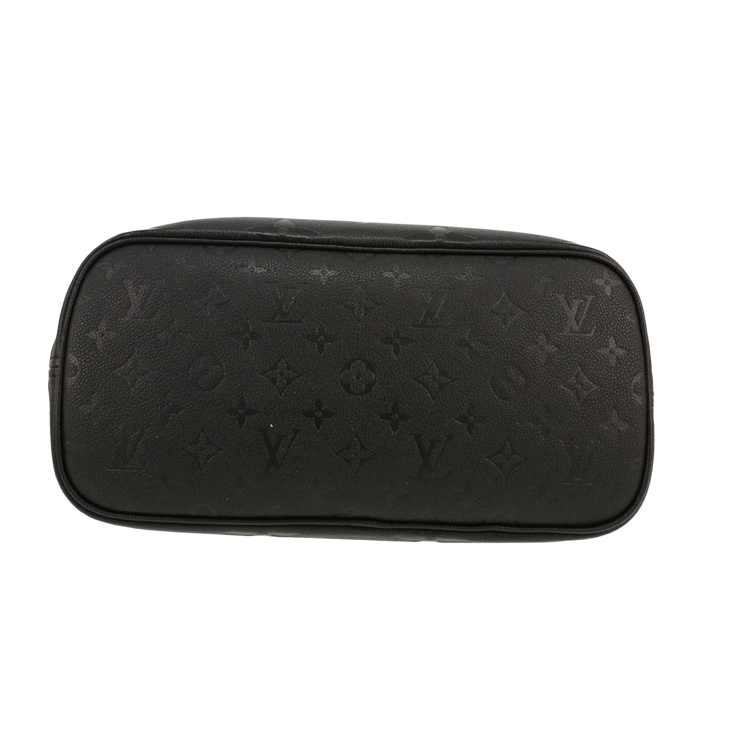 Bolso Cabás Louis Vuitton  Neverfull modelo mediano  en cuero monogram huella negro - Detail D1
