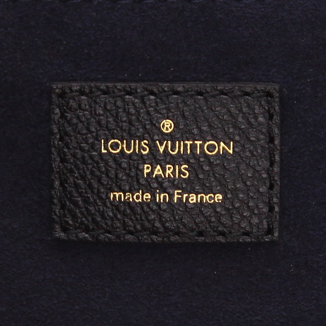 Sac cabas Louis Vuitton  Neverfull moyen modèle  en cuir monogram empreinte noir - Detail D2